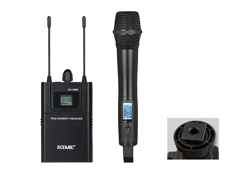 Acemic Dv-100H El Uhf Wireless Camera Microphone System