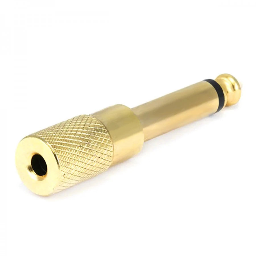 3.5mm Jak - 6.35mm Altın Kaplama Stereo Jack Kulaklık Çevirici Adaptör