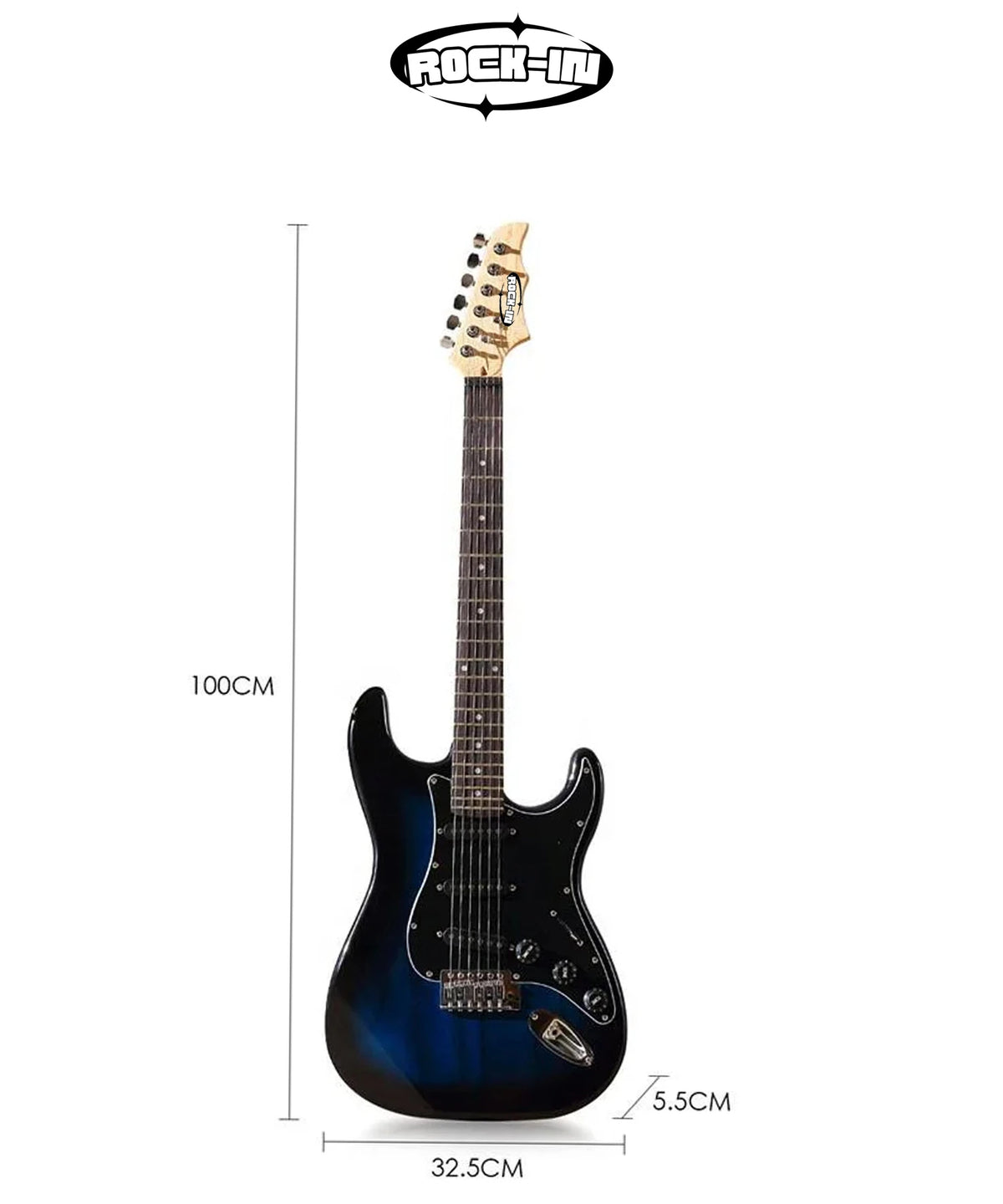 Rockin ST-202-BLS Elektro Gitar HSS